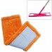 Coral Flannel Head Padded Flat Replacement Household Company Cleaning Mop Cloth Rag  Orange